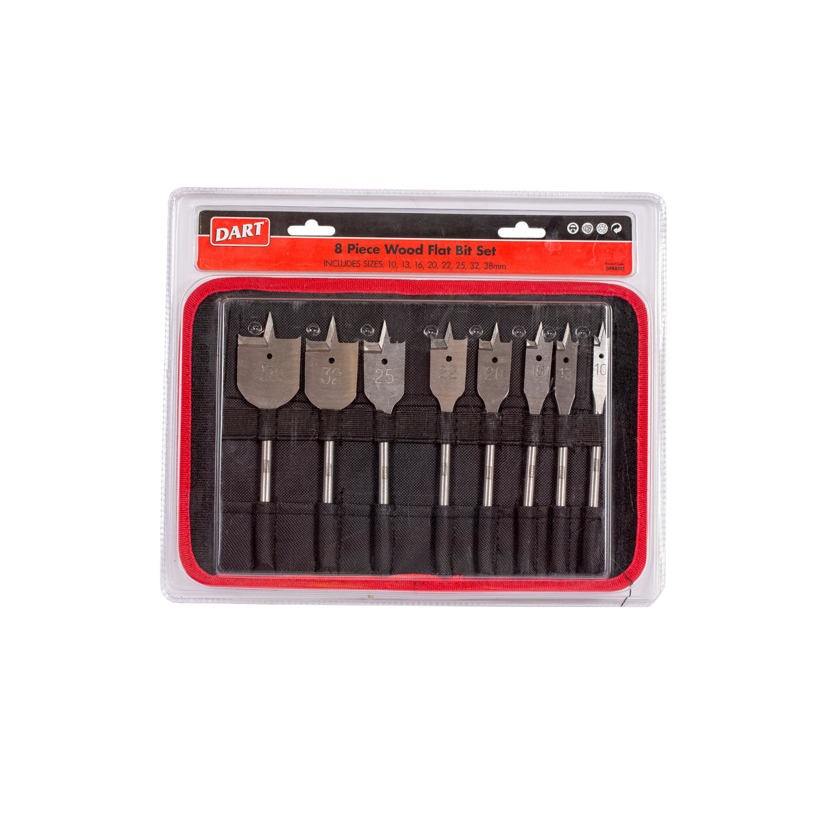 Dart 8 Piece Flat Bit Set