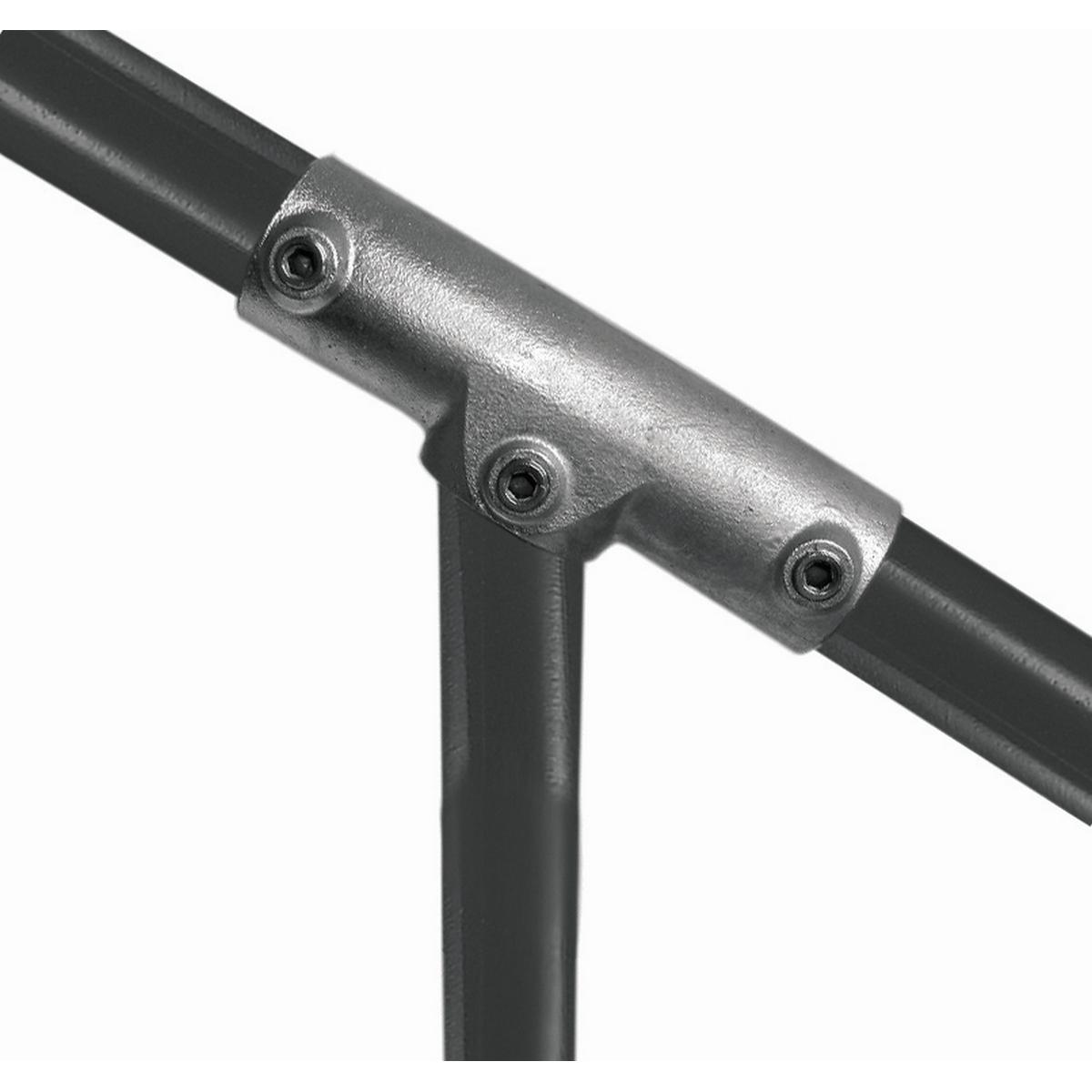 Clamp Fitting 42.4 mm - Long Slope Tee (0-60°)