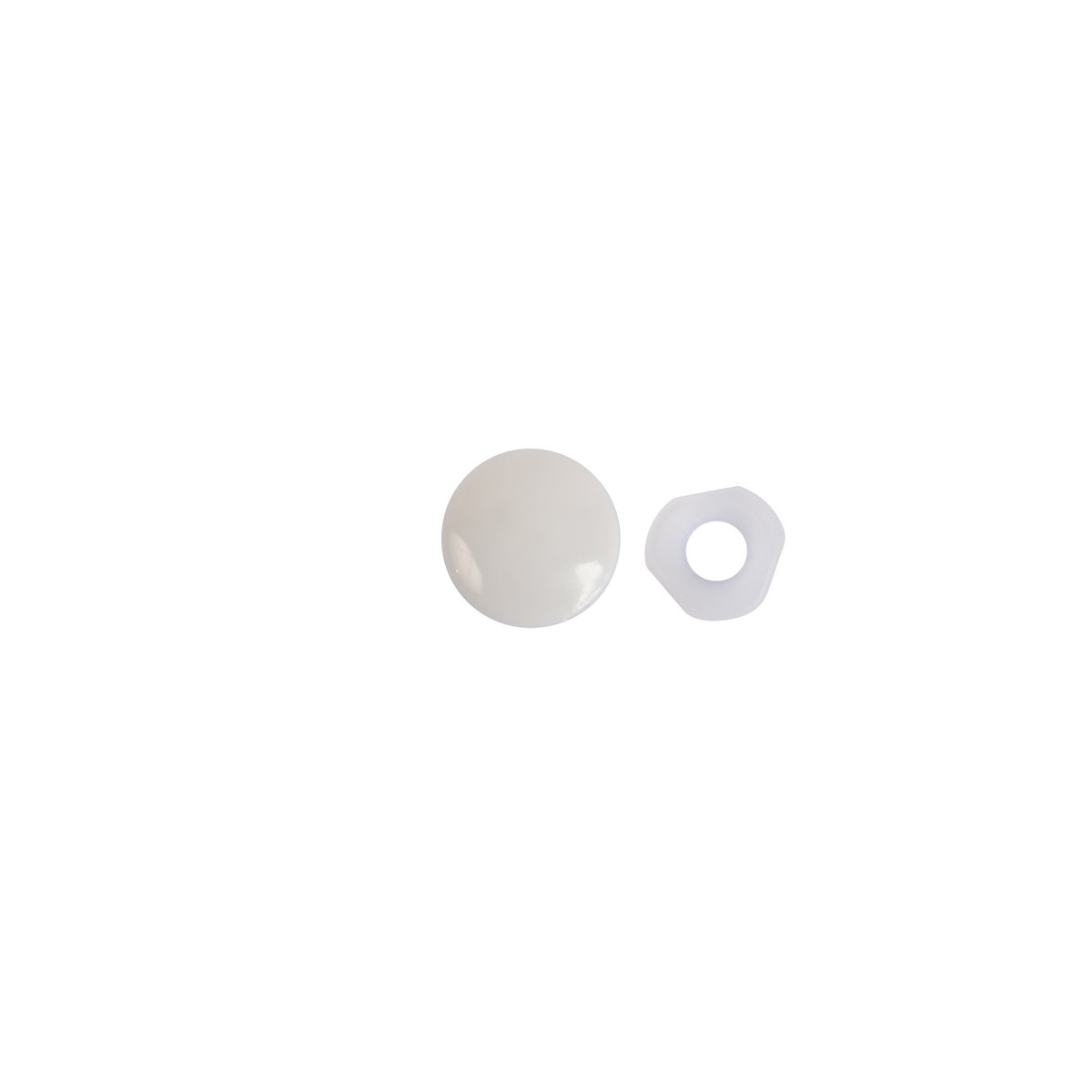 Plastic Dome Caps 8 g - White (order in multiples of 200)