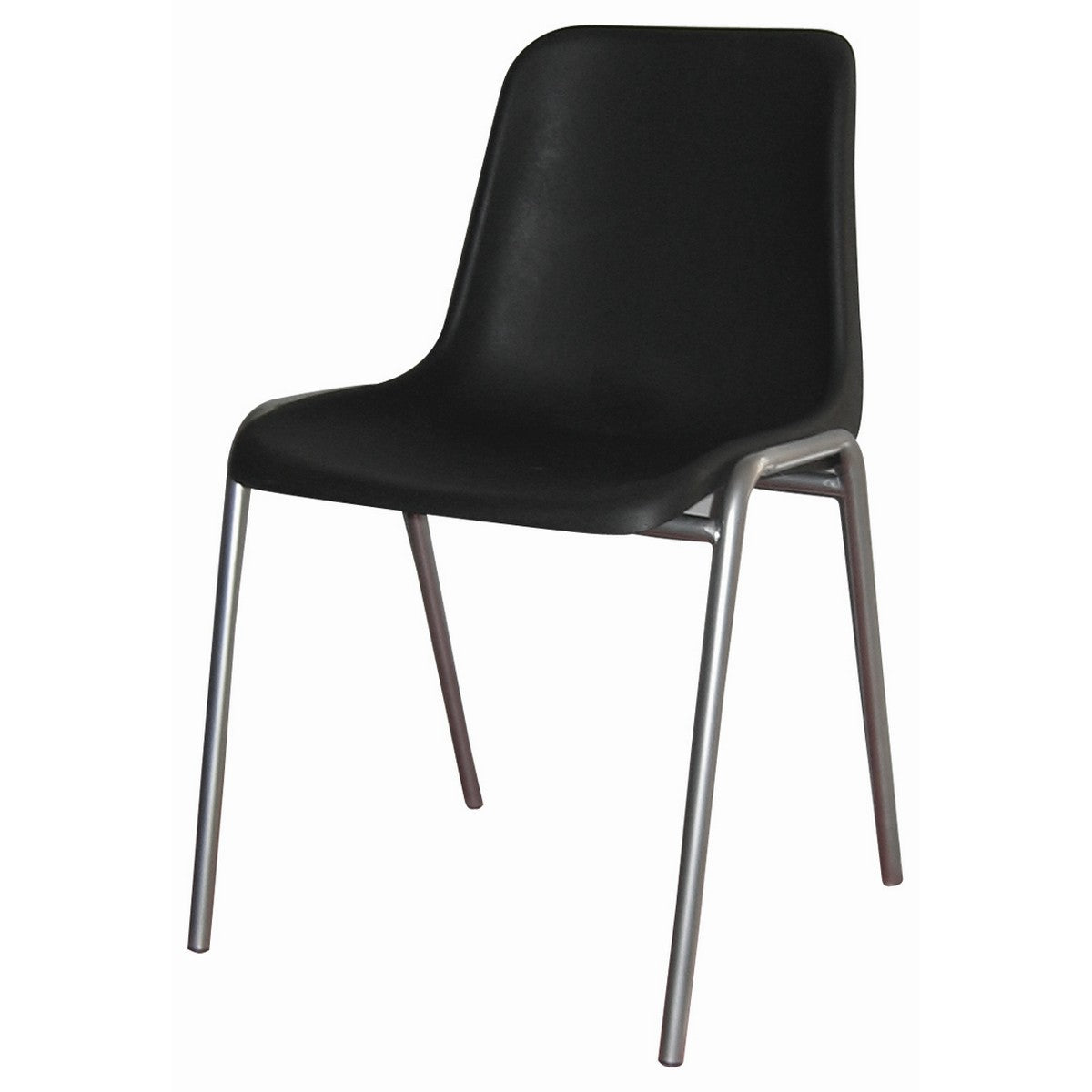 Plastic Stacking Chair - Black
