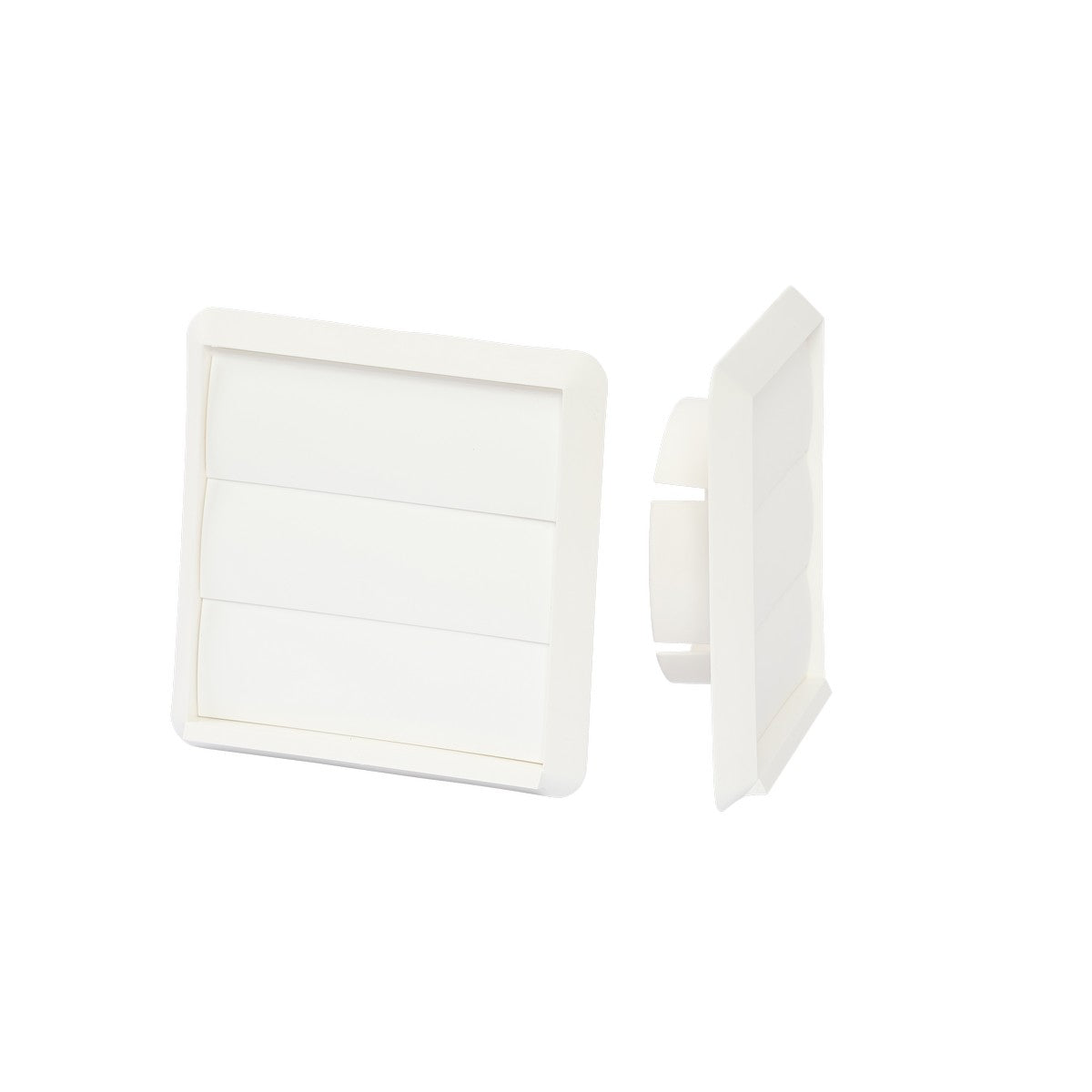 Gravity Flap Vent Round 100 mm - White