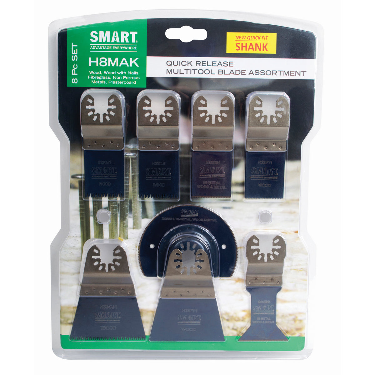 Multi-Tool Metal Blade 8 Piece Set H8MAK