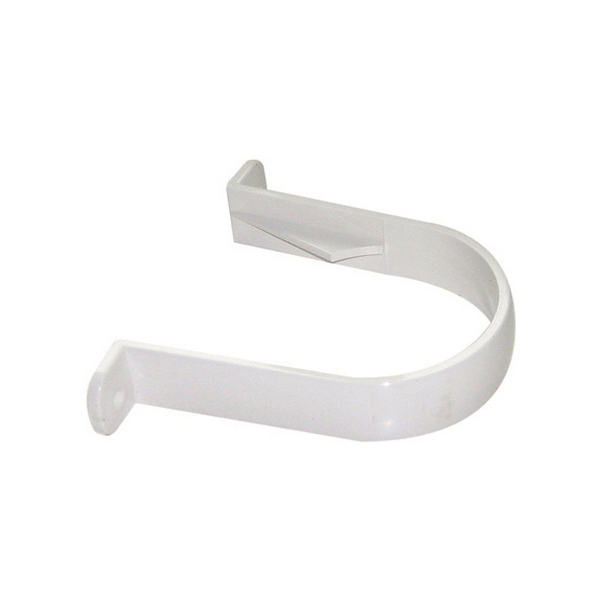 Round Downpipe Clip - White