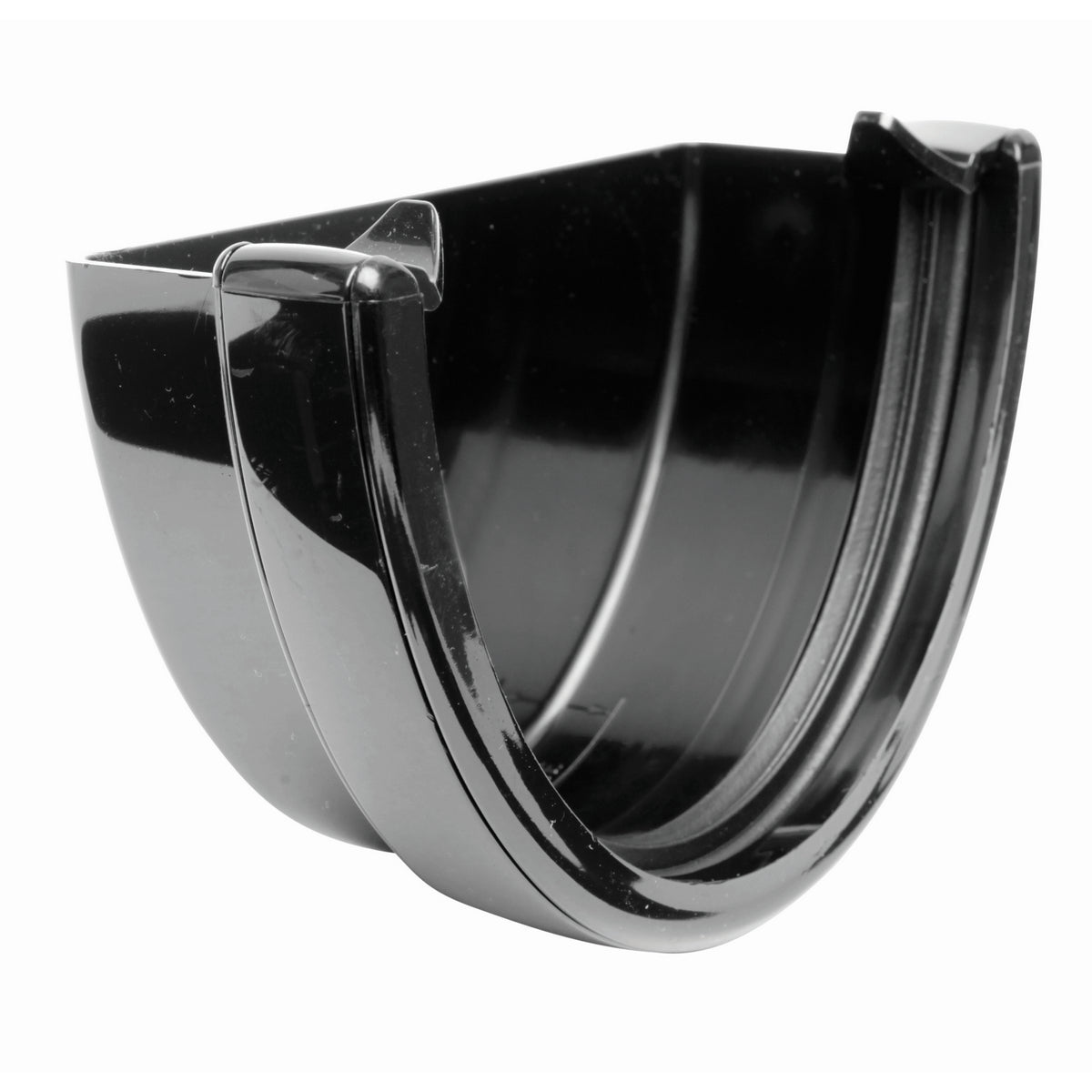 High Capacity External Gutter Stopend - Black