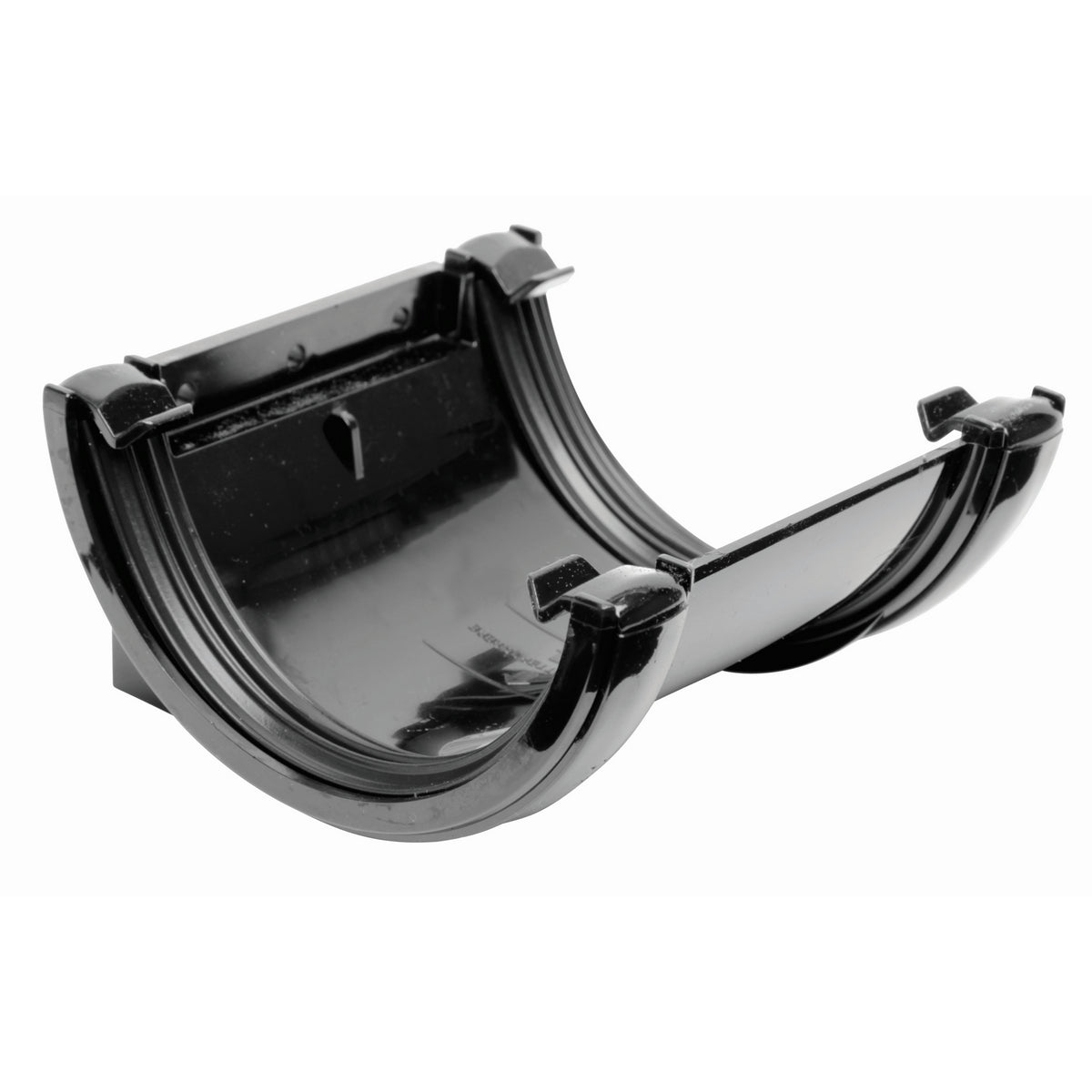 Half Round Gutter Union Bracket - Black