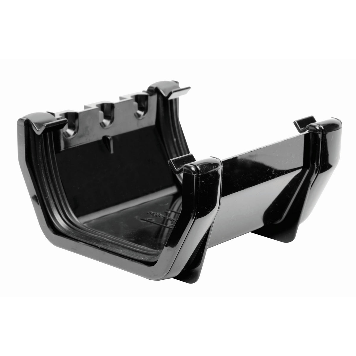 Square Gutter Union Bracket - Black