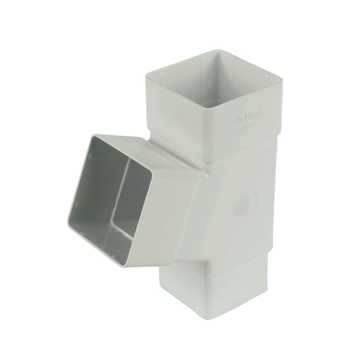 Square Downpipe Branch 67.5° - White