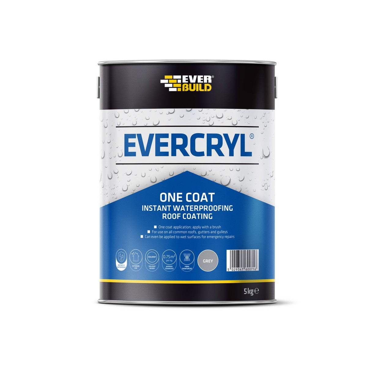 Evercryl One Coat Roof Repair 5 l - Grey