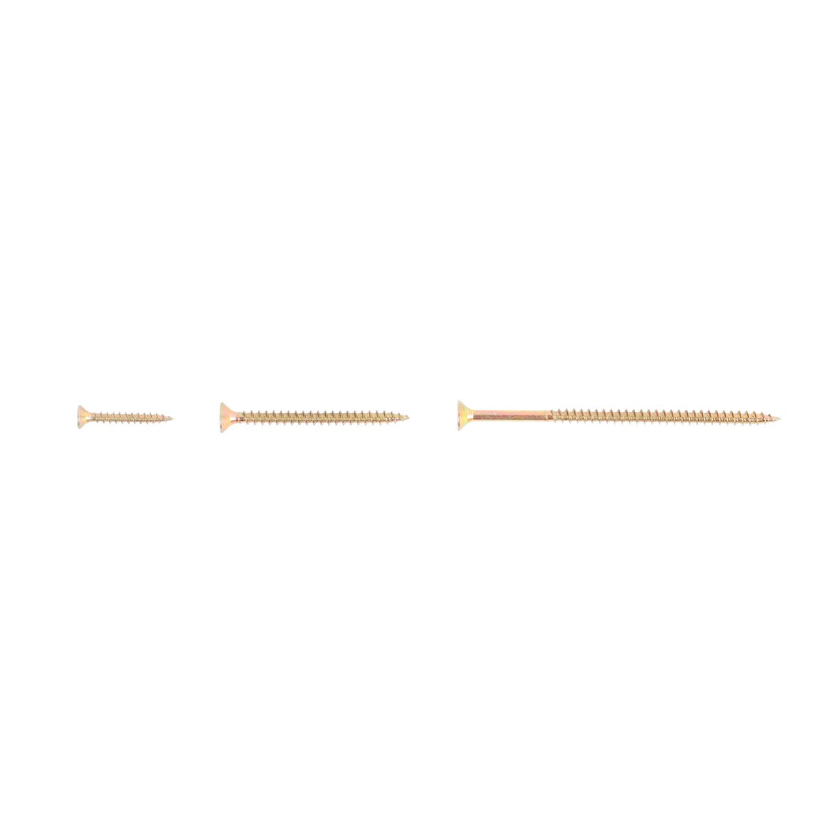 Yellow Passivated CSK Pozi Woodscrew - 3 mm x 12 mm