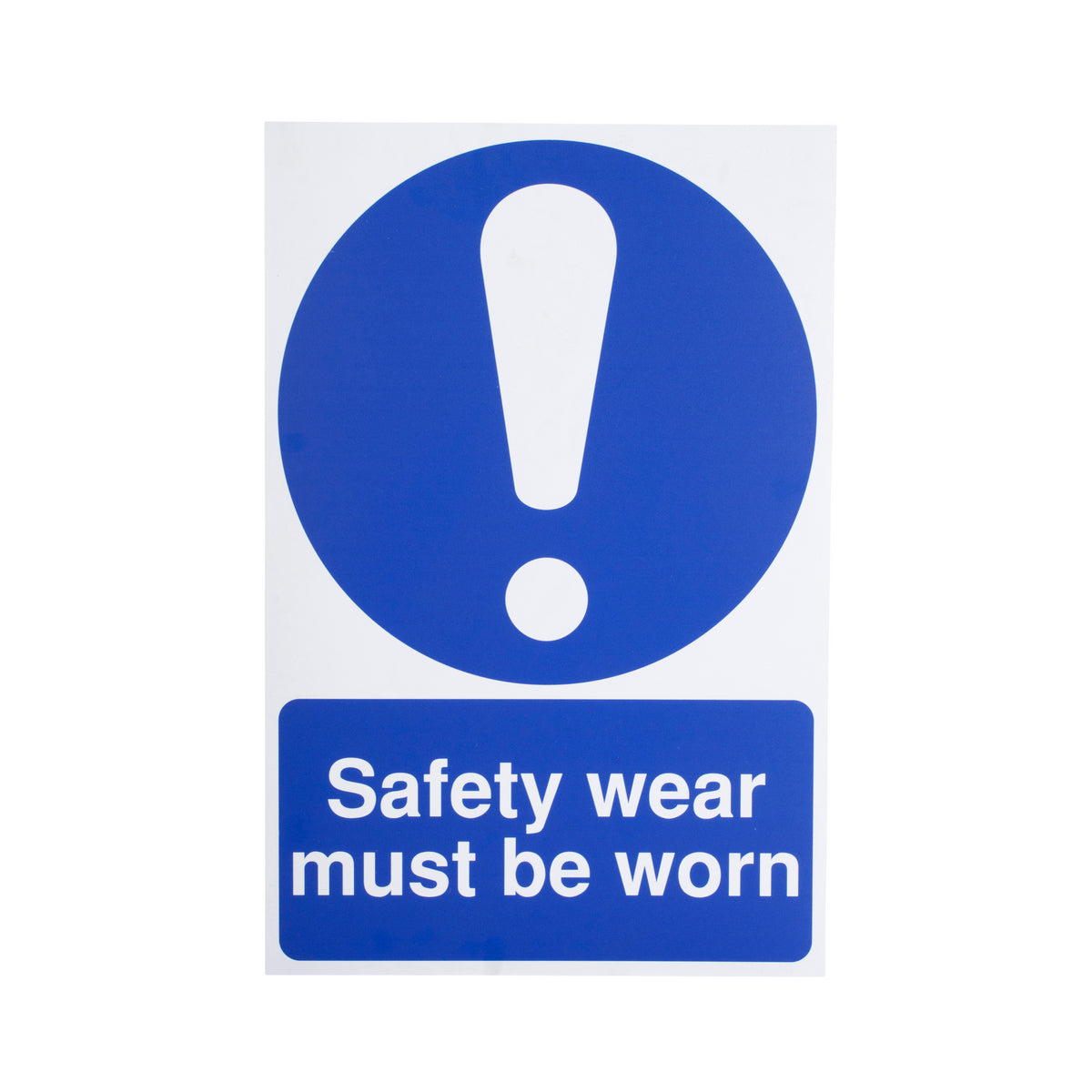Sign: Safety Wear must be worn - 600 mm x 400 mm