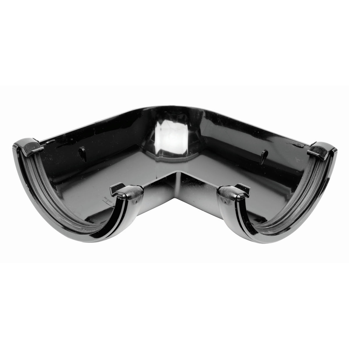 Half Round Gutter Angle 90° - Black