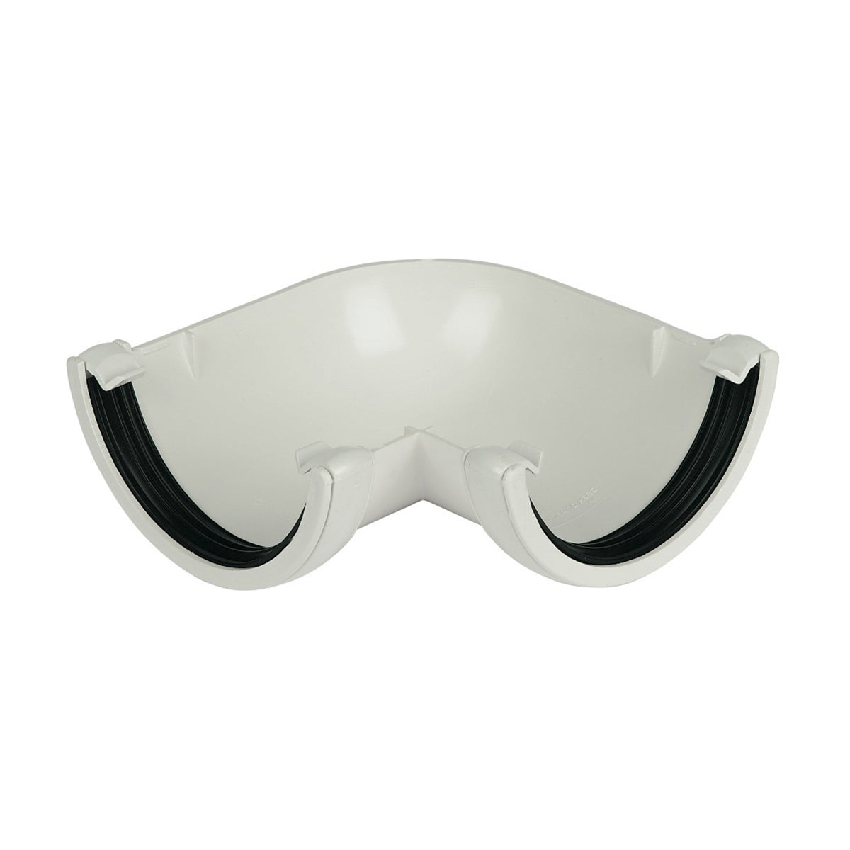 Half Round Gutter Angle 90° - White