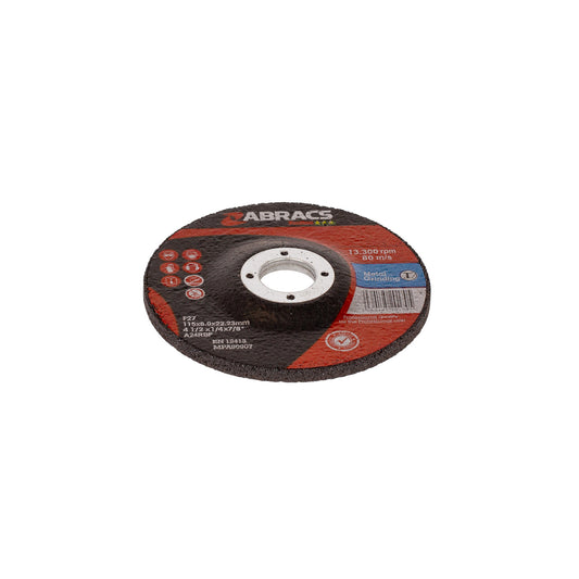 Metal Grinding Discs - 115 mm x 22 mm x 6 mm