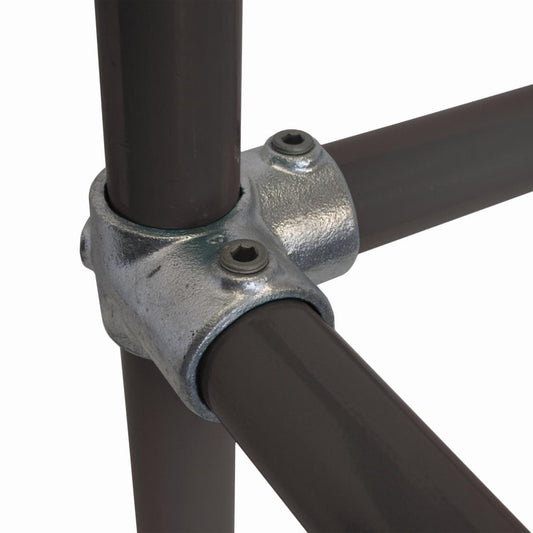 Clamp Fitting 42.4 mm - Corner C/W Through Tube