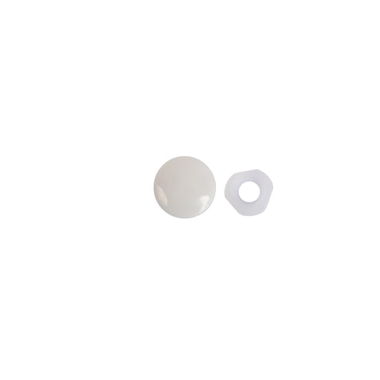 Plastic Dome Caps 8 g - White (order in multiples of 200)