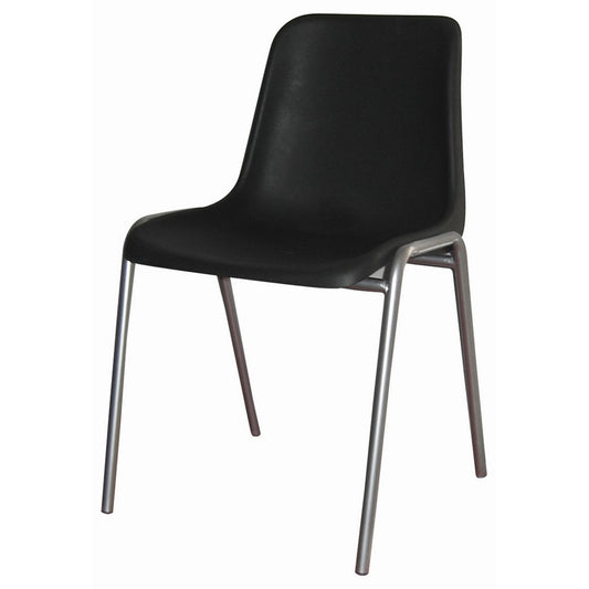 Plastic Stacking Chair - Black