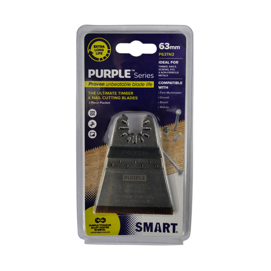 63 mm SMART Purple Series Bi-Metal Blade - Pack 3