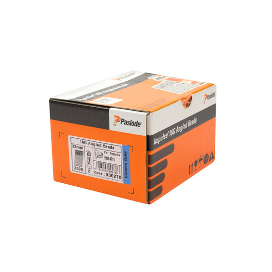 Paslode IM65A Galvanised Angled Brad Nails  - 32 mm