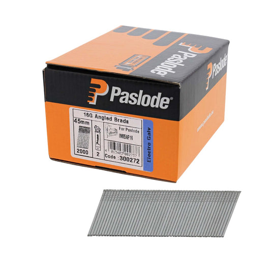 Paslode IM65A Galvanised Angled Brad Nails  - 45 mm