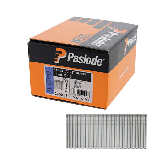 Paslode IM65 Galvanised Straight Brad Nails F16 - 32 mm