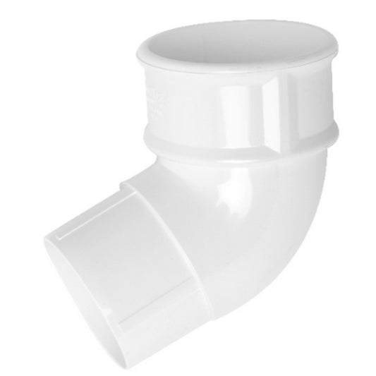 Round Downpipe Offset Bend 112.5° - White