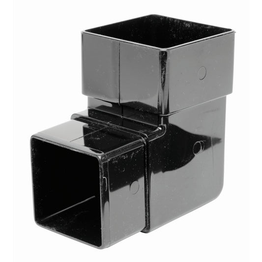 Square Downpipe Bend 90° - Black