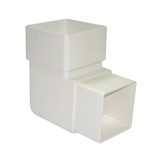 Square Downpipe Bend 90° - White