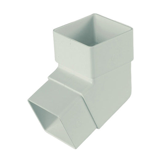 Square Downpipe Offset Bend 112.5° - White