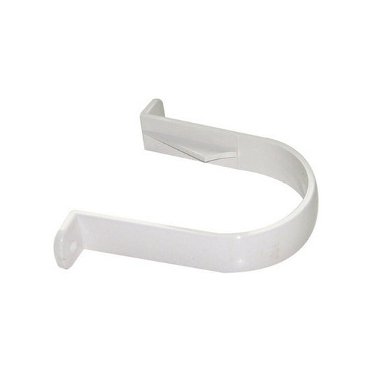 Round Downpipe Clip - White