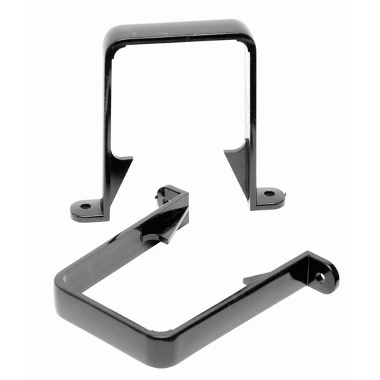 Square Downpipe Clip - Black