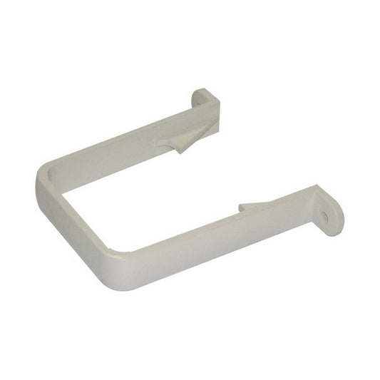 Square Downpipe Clip - White