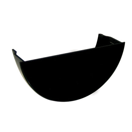 Half Round Internal Gutter Stopend - Black