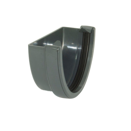 High Capacity External Gutter Stopend - Anthracite Grey