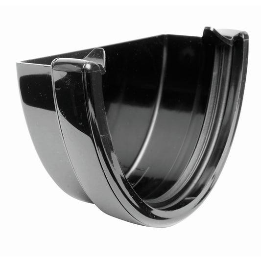 High Capacity External Gutter Stopend - Black