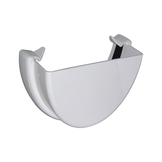 High Capacity External Gutter Stopend - White