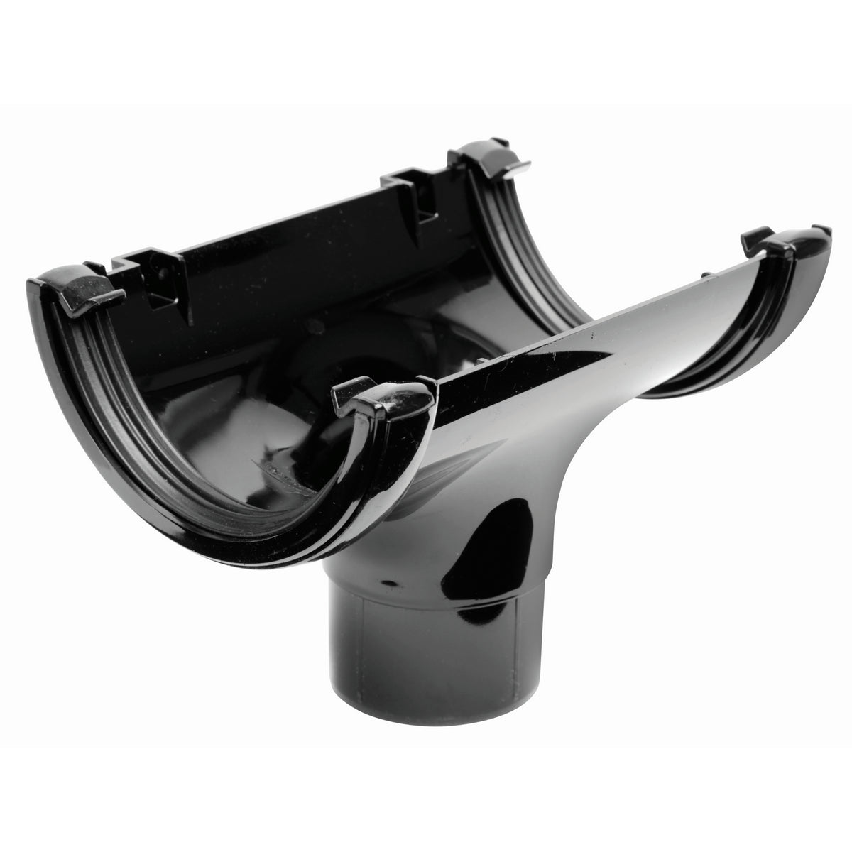 Half Round Running Outlet - Black