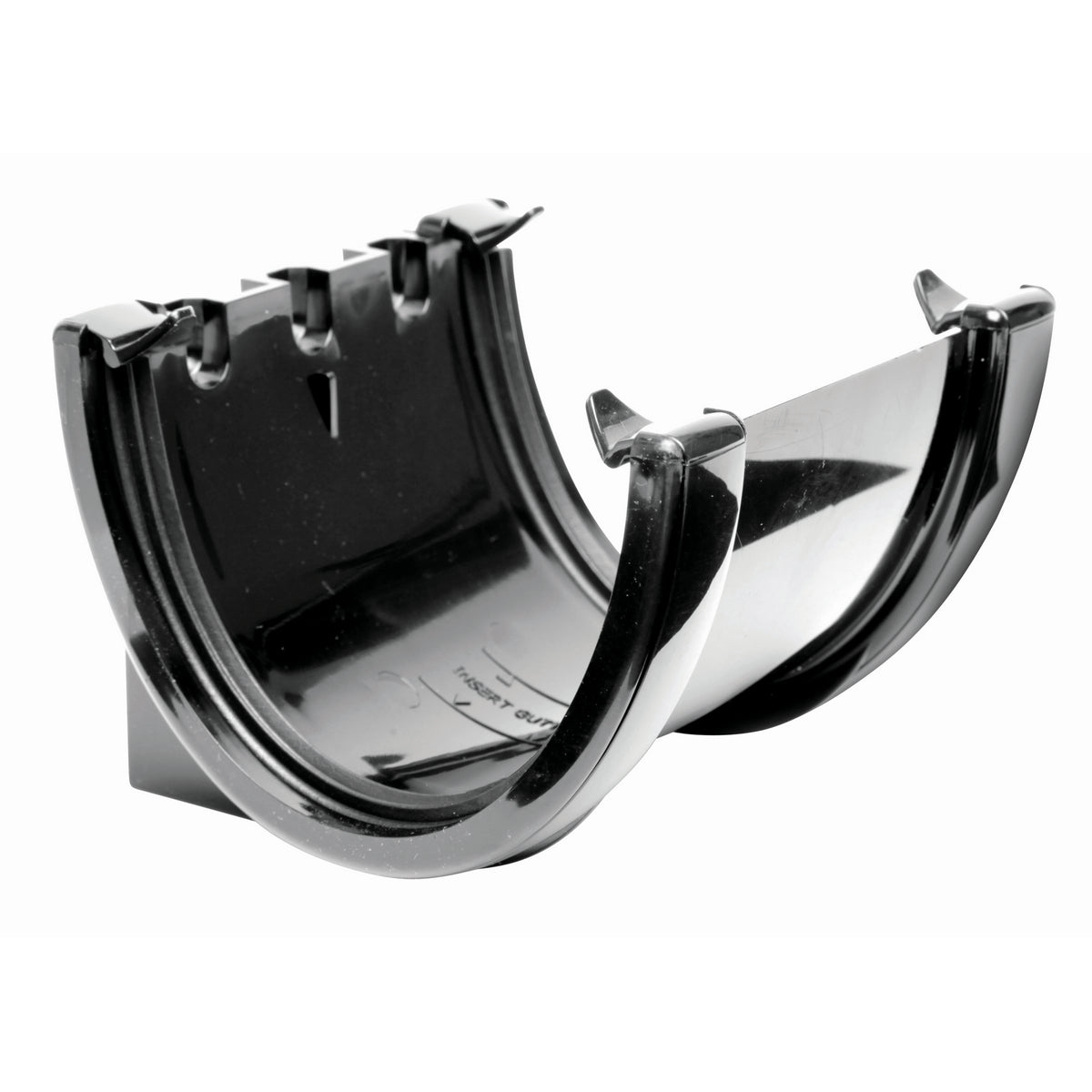 High Capacity Gutter Union Bracket - Black