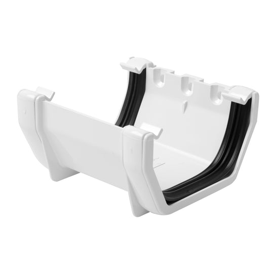 Square Gutter Union Bracket - White