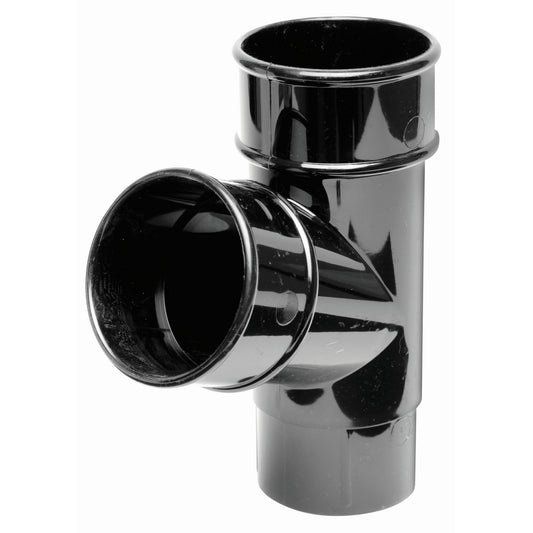 Round Downpipe Branch 67.5° - Black