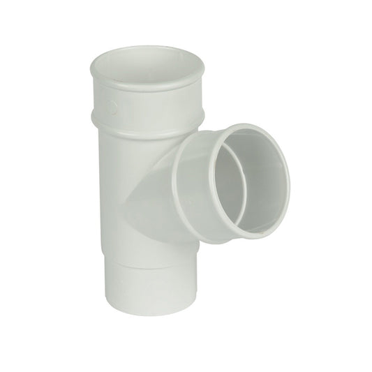 Round Downpipe Branch 67.5° - White