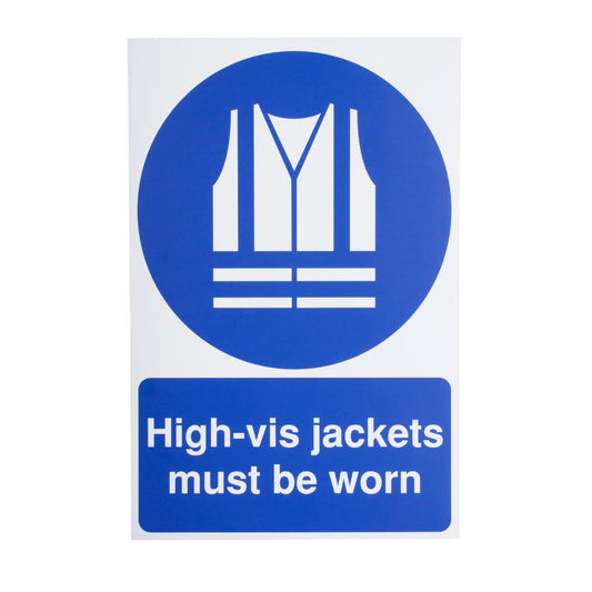 Sign: Hi Vis Jackets must be worn - 600 mm x 400 mm