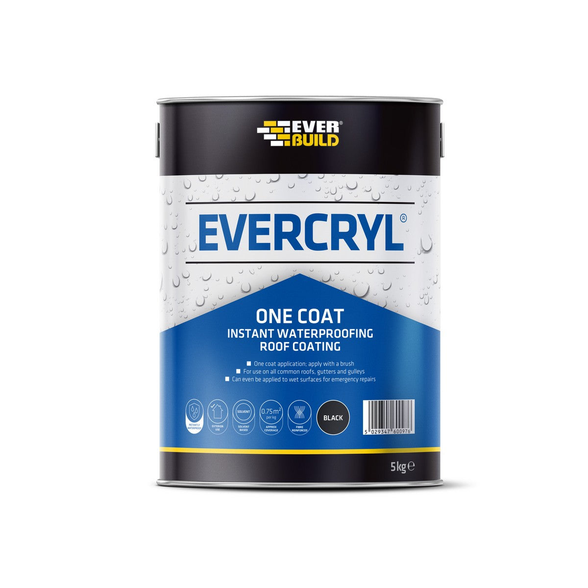 Evercryl One Coat Roof Repair 5 l - Black