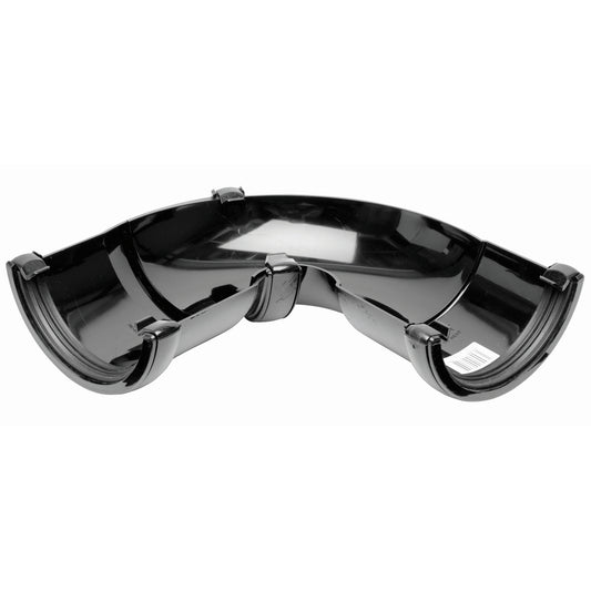 Half Round Adjustable Gutter Angle - Black
