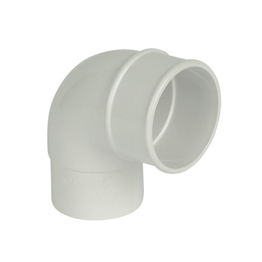 Round Downpipe Bend 90° - White