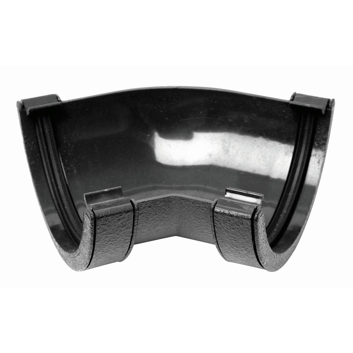 Cast Iron Style Half Round Gutter Angle 135° - Black