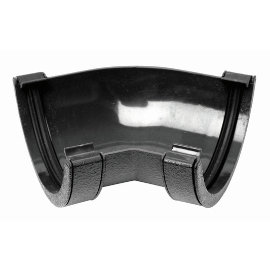Cast Iron Style Half Round Gutter Angle 135° - Black