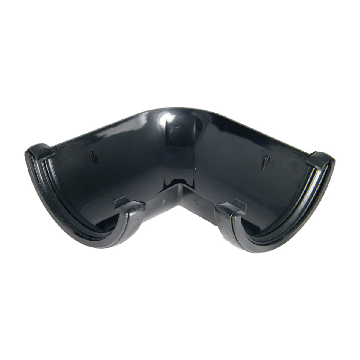 Cast Iron Style Half Round Gutter Angle 90° - Black