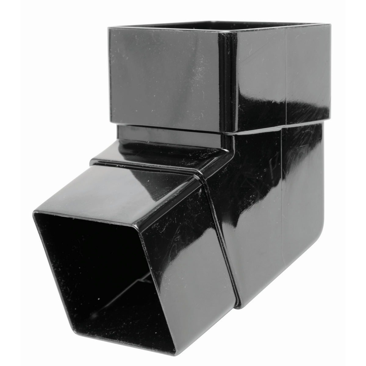 Square Downpipe Offset Bend 112.5° - Black