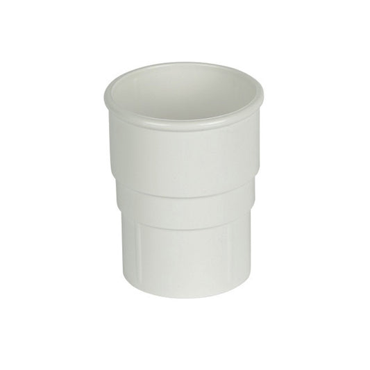 Round Downpipe Socket - White