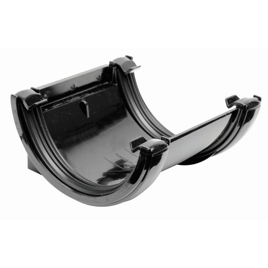 Half Round Gutter Union Bracket - Black